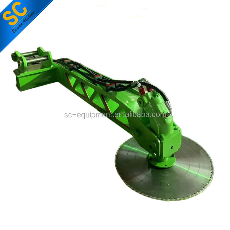 excavator mounted circular blade saw cutter for trimming and limbing