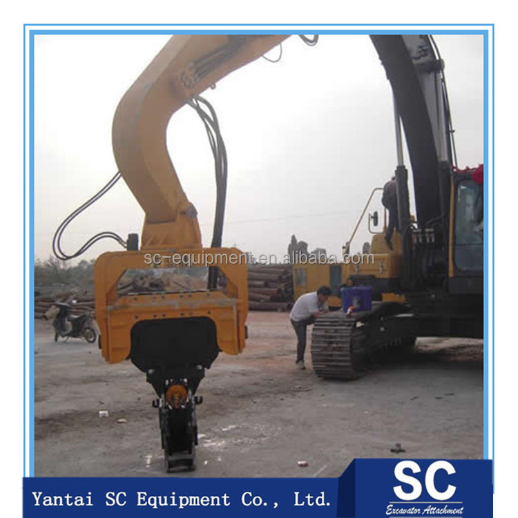 Excavator sheet pile vibratory hammer pile hammer for concrete pile