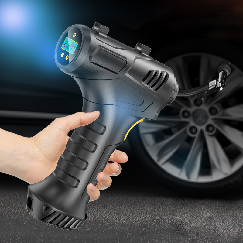 Portable Handheld Air Pump with Digital Pressure Gauge Cordless Air Compressor  Tire Inflator