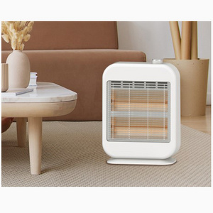 600W Small Electric quartz tube Fan Heater Portable Home Heaters Desktop Electric Infrared Tube Heater Fan