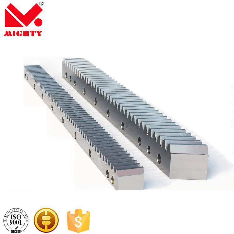 MIGHTY C45 Steel M1 M1.5 M2 M3 M4 M5 M6 M8 Wheel Drive Helical Gear Rack for Reducers Standard Support 6 Months 20 Degree 30-300