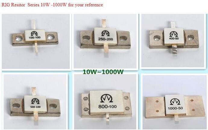 RIG 40W 50W 60w 75w 100w 250w 400w 500w 800w 1000w  1200w 1500w power resistance rf resistors