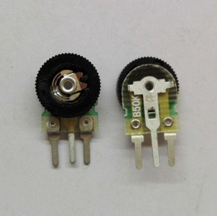 stereo thumbwheel potentiometer 20mm with switch round dial potentiometer 3 pin 10k 16mm