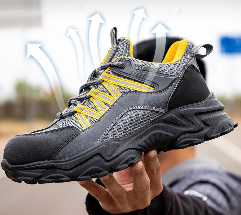 Sneakers Working Safety Shoes Anti-Smash Outdoor Steel Toe Rubber Sole Light Weight Industrial Safety Boots for Men