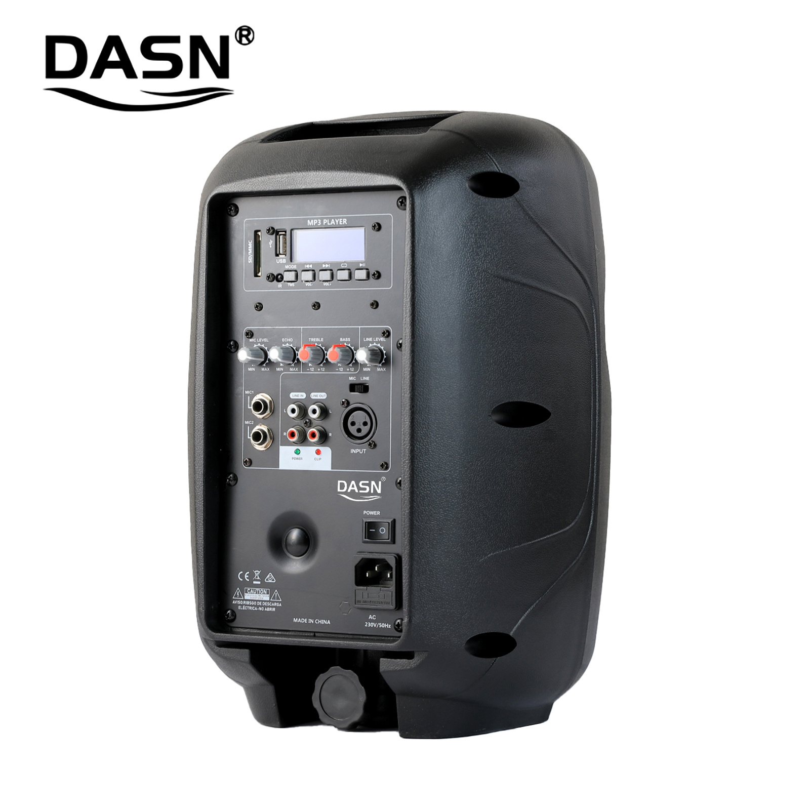 DASN SCF10AA 10'' Inch 320W Professional Active Plastic Full Frequency Sound System Speaker Box