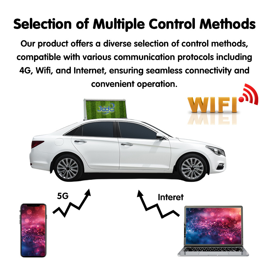 Jode WIFI Control Digital LED Screen Advertising 2K P2.5mm P5mm HD Taxi Led Video Display taxi top led display outdoor car roof