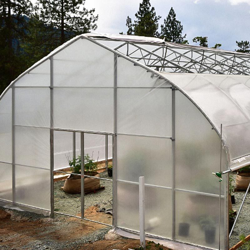 green house tunnel greenhouse single-span plastic film hoop Double Layer Pe agricultural greenhouse for vegetables growing