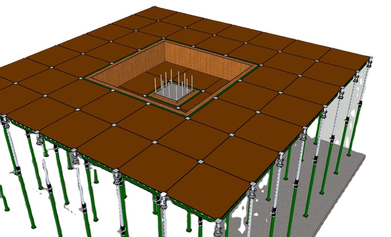 Green Formwork early stripping formwork flat slab