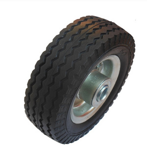 Solid Flat Free Wheels For Beach Cart Foam Tires