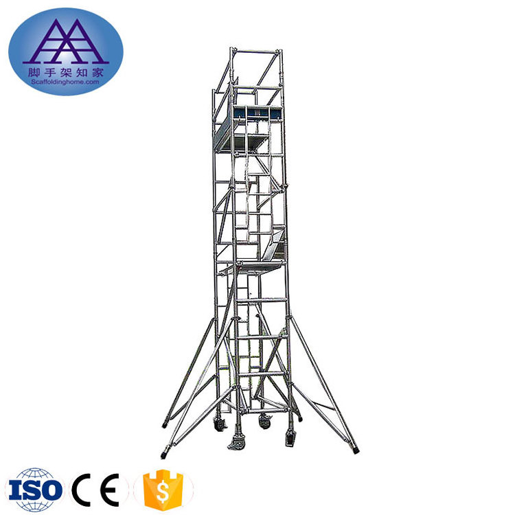 China folding used aluminum mini window jack quick stage telescopic mobile aluminium scaffold with wheels