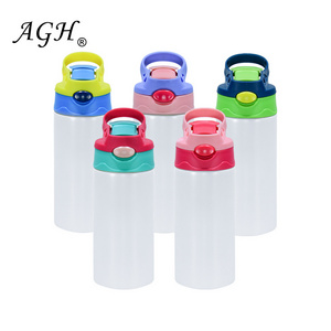 AGH China USA Canada Warehouse 12oz Stainless Steel Insulated Blank Kids Sublimation Tumbler Baby Water Bottle With Flip Top Lid