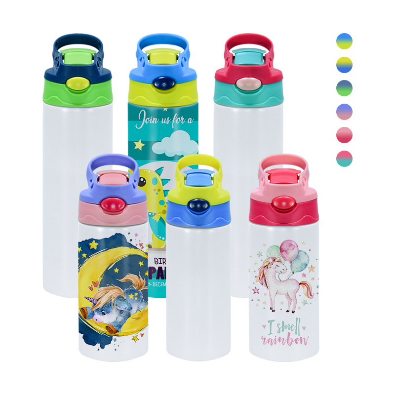 AGH China USA Canada Warehouse 12oz Stainless Steel Insulated Blank Kids Sublimation Tumbler Baby Water Bottle With Flip Top Lid