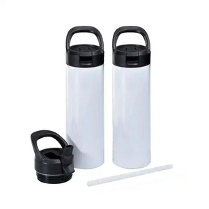 USA 20oz Sublimation blank stainless steel vacuum insulated sublimation straight tumbler sport water bottle with screw lid