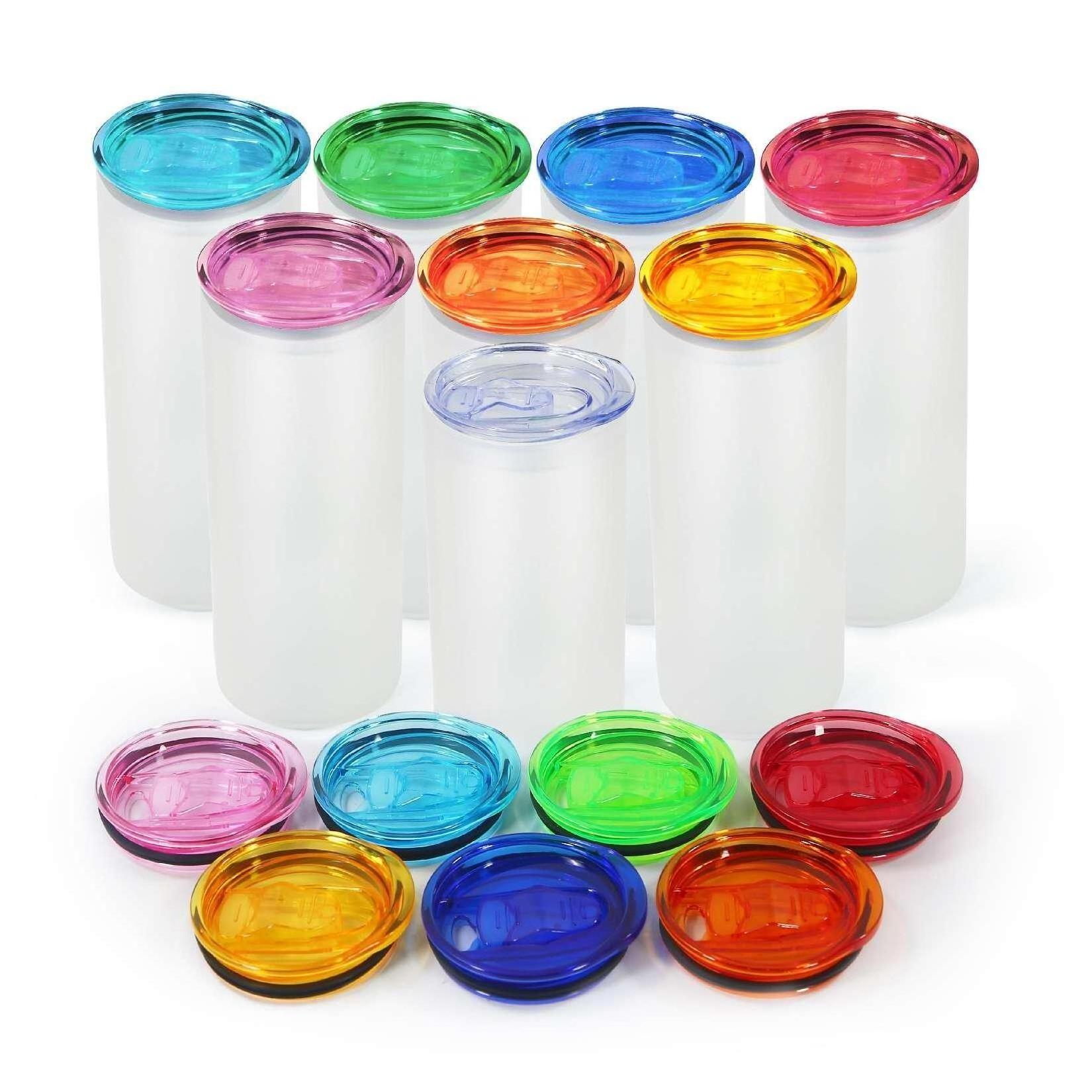 New arrival wholesale plastic leak-proof colored lids for 20oz sub tumbler and 25oz glass beer can