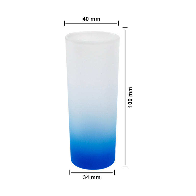 AGH New design wholesale 3oz straight frosted gradient colorful rainbow shot glass for printing