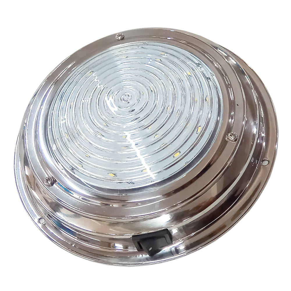 Hot selling Marine supplies 7inch chrome planting white painted 2835 SMD LED dome lights