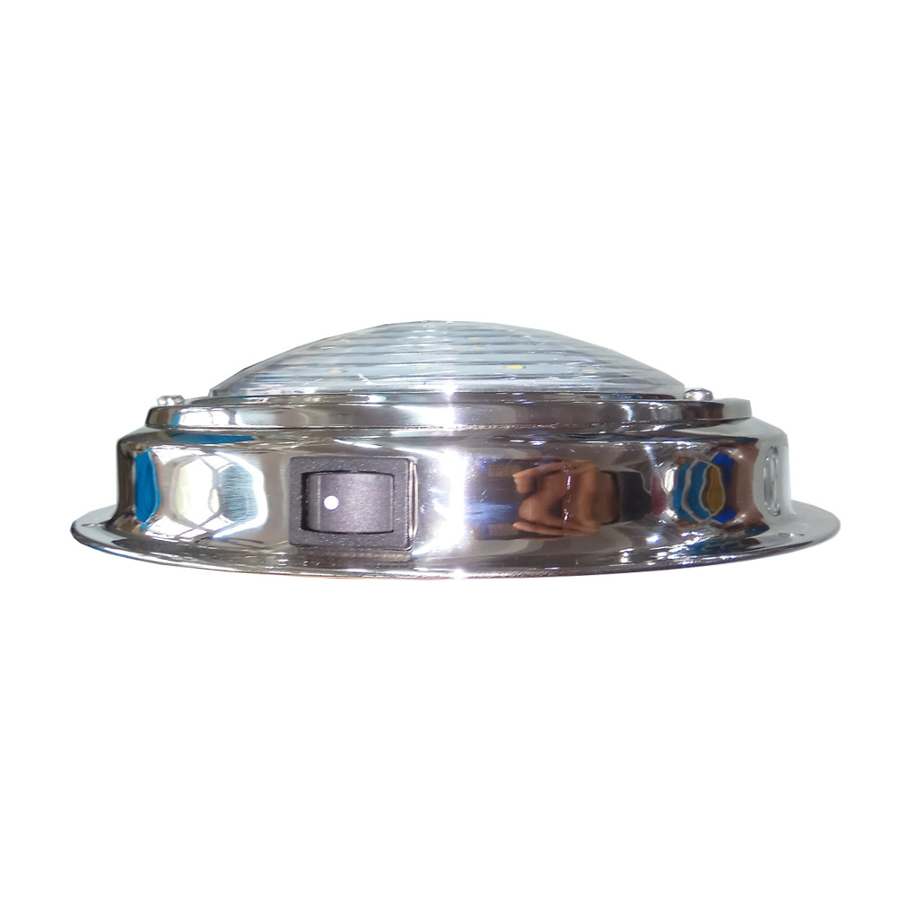 Hot selling Marine supplies 7inch chrome planting white painted 2835 SMD LED dome lights