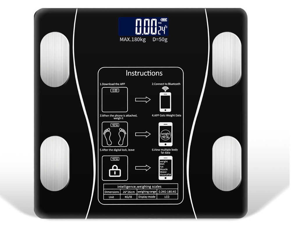 BMI  Body Composition Analyzer Portable Electronic Digital Weighting Scale Jumon  smart Bluetooth wireless fat scale