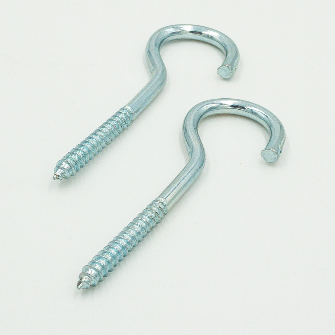 Taiwan Made Self Tapping Screw C Steel Eye Hook Screw Zinc Plated Hook With Various Size