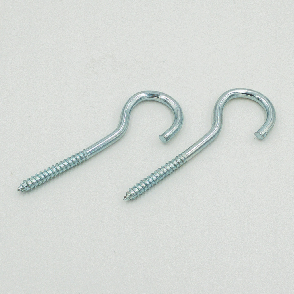 Taiwan Made Self Tapping Screw C Steel Eye Hook Screw Zinc Plated Hook With Various Size