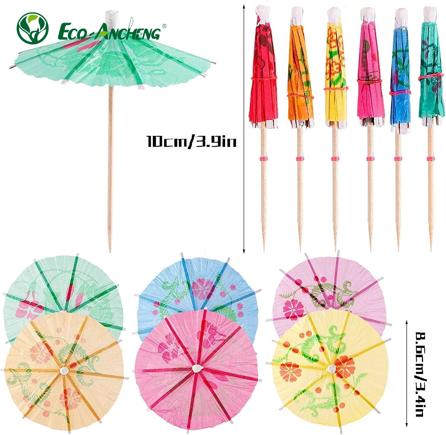 Wedding Party Use Disposable Paper Drink Cocktail Umbrella Pick Umbrella Pick