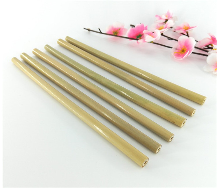 Customized Natural Bamboo Straws Disposable Drinking Straws With Custom Logo