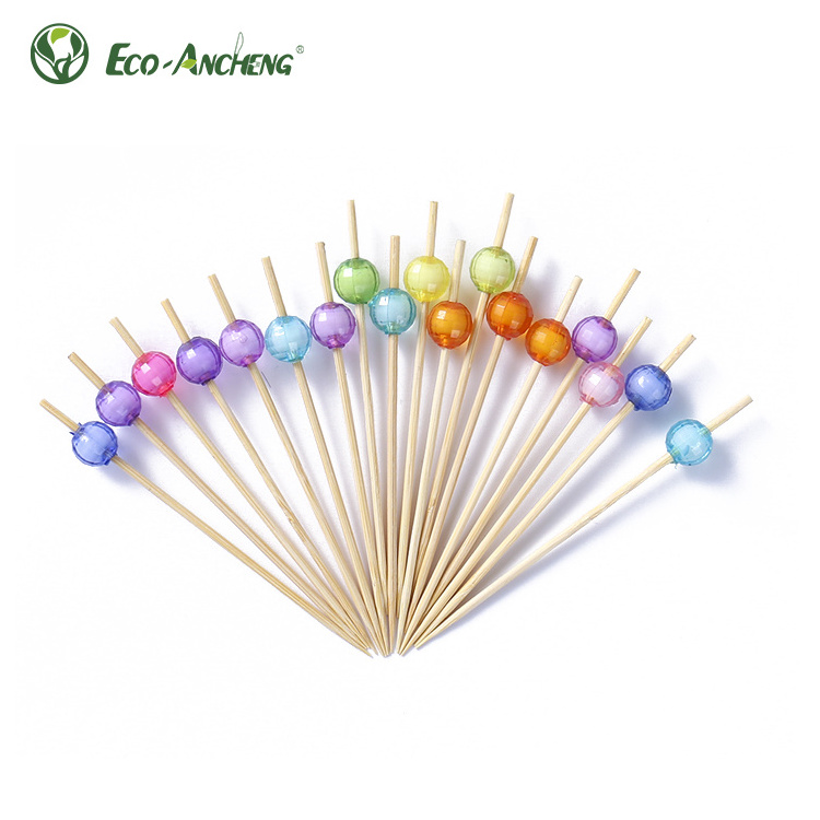 High Quality Biodegradable Disposable Party Decoration Bamboo Cocktail Picks