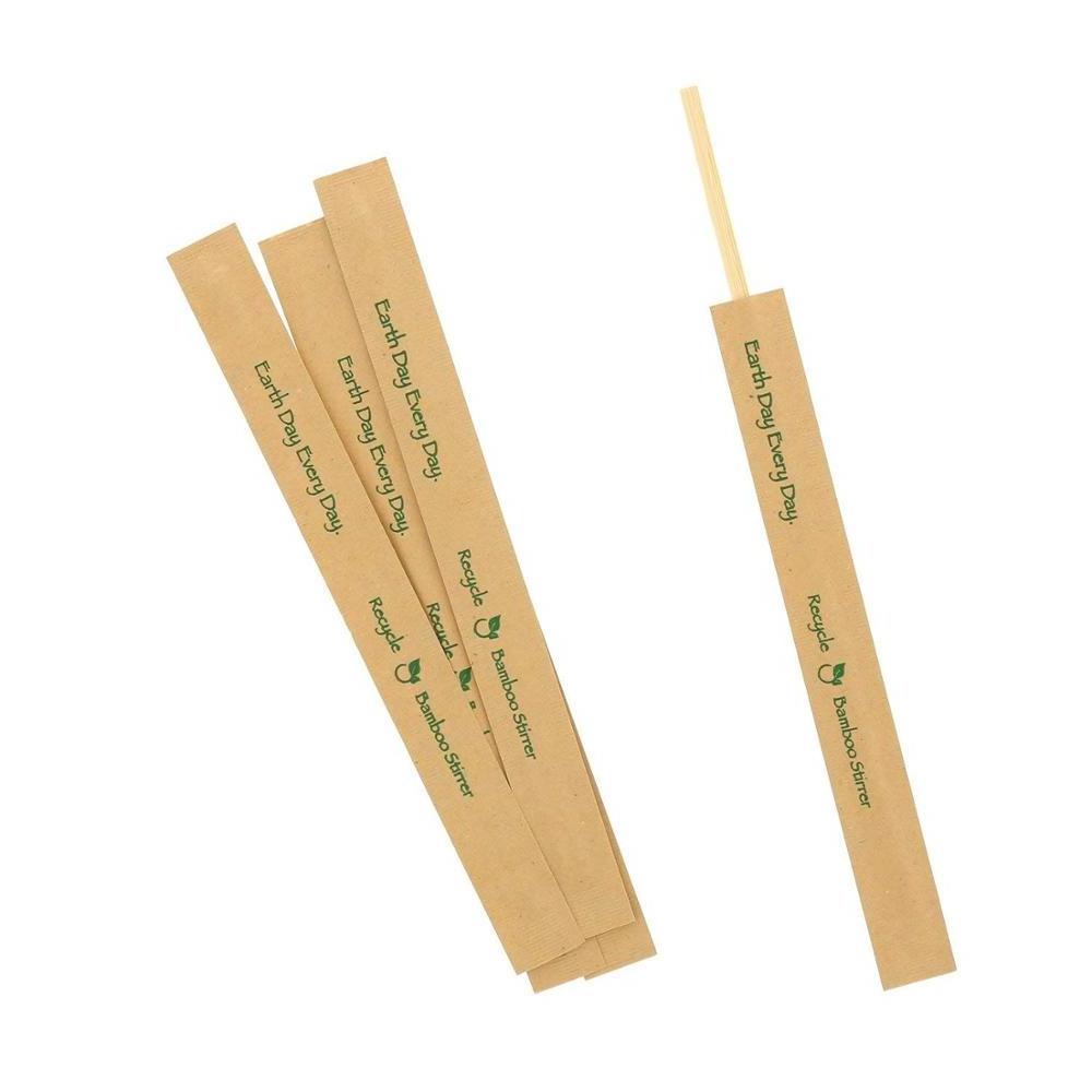 Eco friendly natural birch wooden coffee stir disposable stick