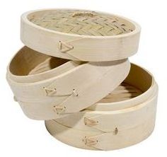 Hot 3 tier natural dim sum bamboo display food steamer