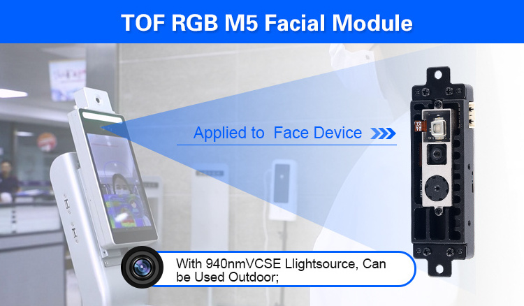 Synchronized IR 3D TOF Depth camera and 5MP 1080P Visible light camera Bioassay Dual Face Recognition USB camera module