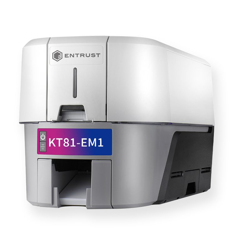 Original Datacard Entrust KT81-EM1 Single Sided Dual Sided Nfc Business Id Pvc Plastic Card Printer