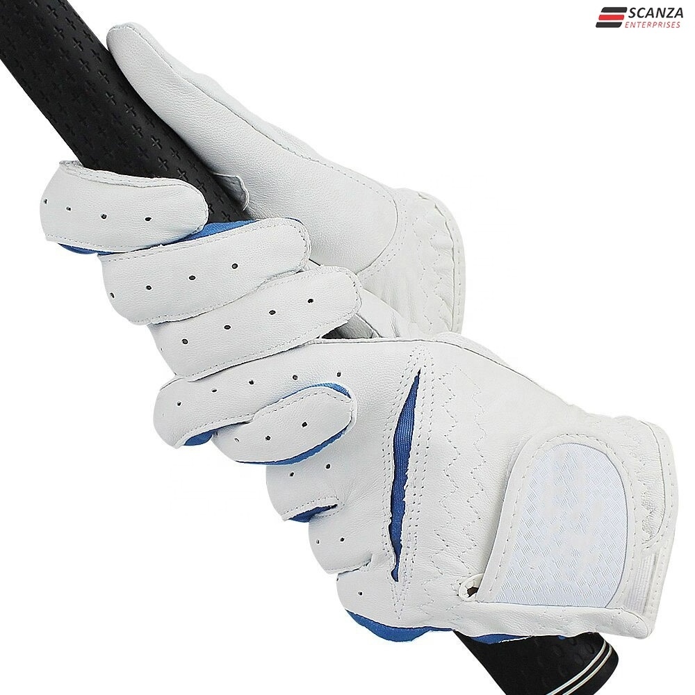 wholesale Best selling left hand cabretta leather golf Gloves custom golf gloves with logo sheepskin leather golf glove for men