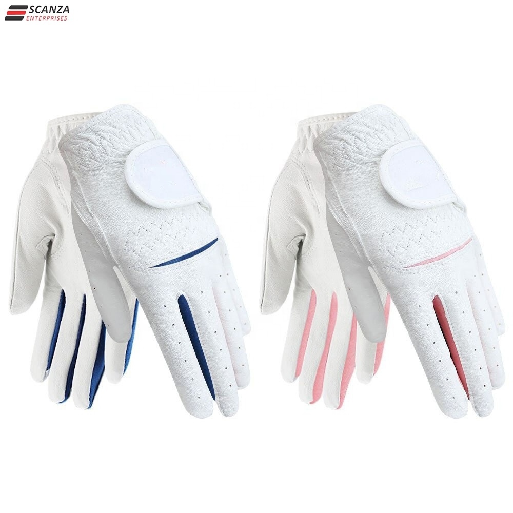 wholesale Best selling left hand cabretta leather golf Gloves custom golf gloves with logo sheepskin leather golf glove for men