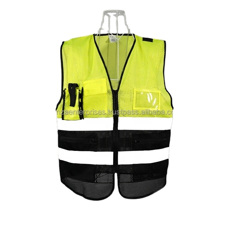 Construction Clothing Workwear High Visibility Reflective Safety Vest Work Shirts with Pocket Shirts with Long Sleeves for Men