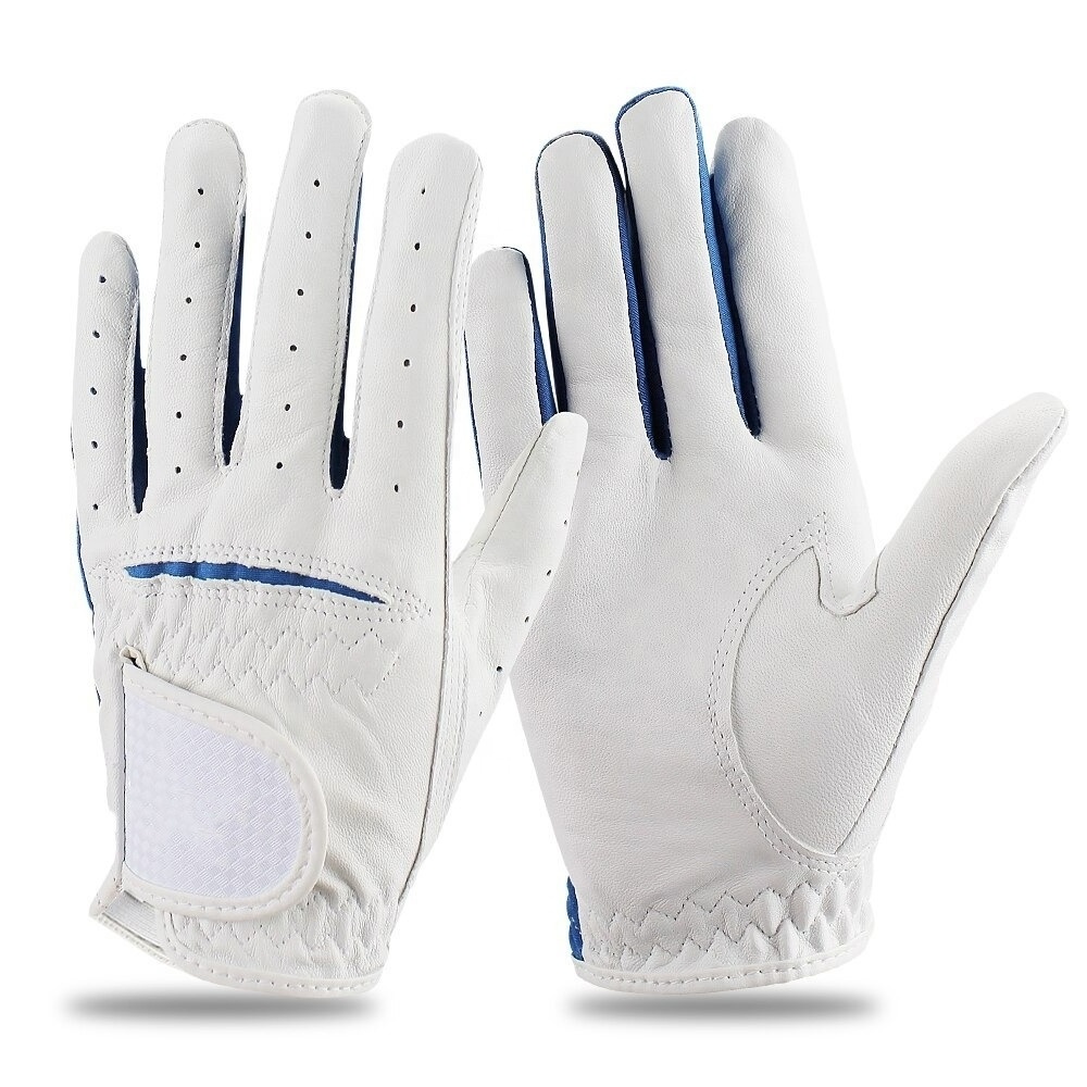 wholesale Best selling left hand cabretta leather golf Gloves custom golf gloves with logo sheepskin leather golf glove for men