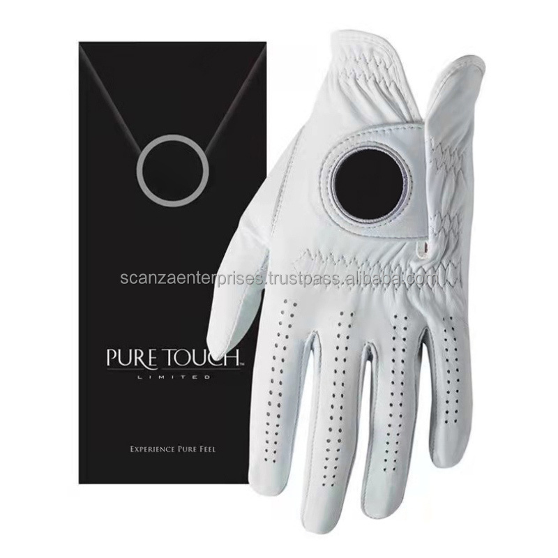 Golf Gloves Cabretta Leather Wholesale Golf Gloves Palm Soft Custom Logo OEM Color Feature Material Origin Gender Size