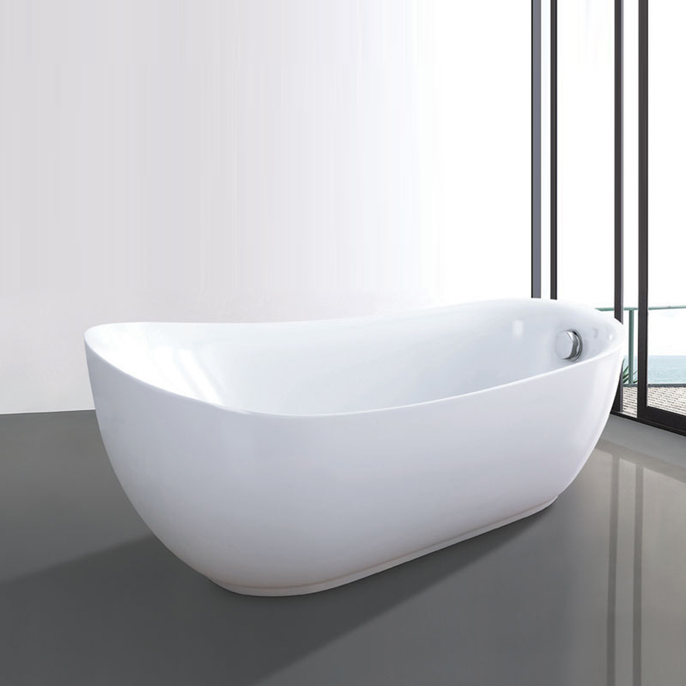 Free Standing White Color Adult Whirlpool Acrylic Massage Bathtubs