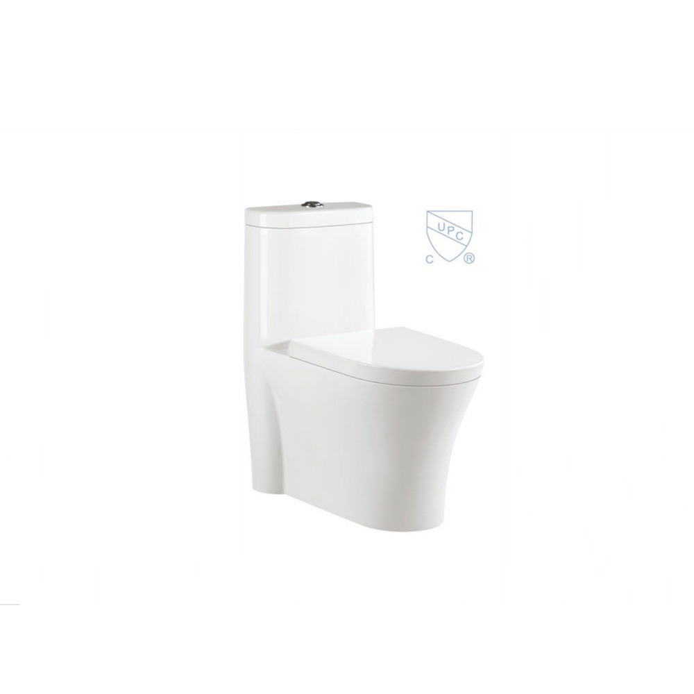 Cheap Modern White Glazed Ceramic Toilet Bowl WC One Piece Toilet With Soft Close Seat Cover