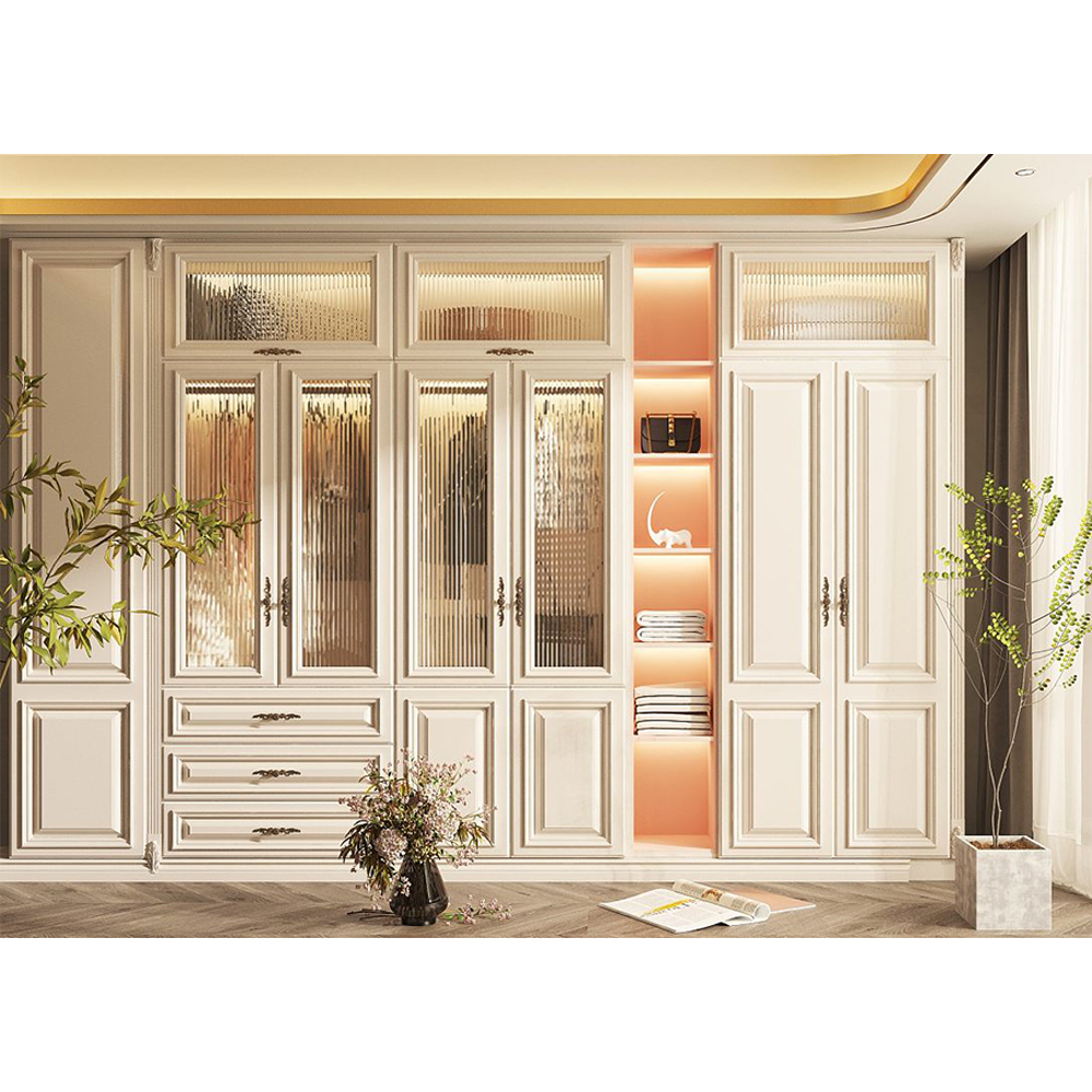 New Modern Home Customized Wardrobe Design Combination Solid Wood Wardrobe