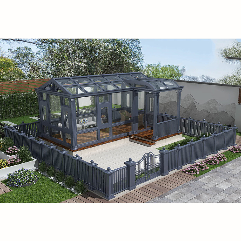 Outdoor Aluminum Sun House Aluminium Customized Sunrooms & Glass 4 Season Sunroom Garden Sunrooms