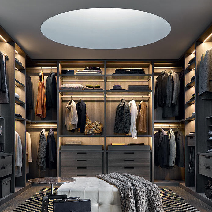 Bedroom Wardrobes factory with MDF Cheap Wooden Customized Cloth Modern  Bedroom Closet