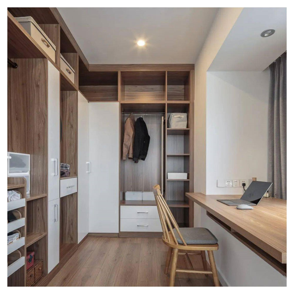 Modern Walking Luxury Black Wardrobe Glass Cabinets Bedroom Closet Wardrobe with Sliding Dressing Mirror