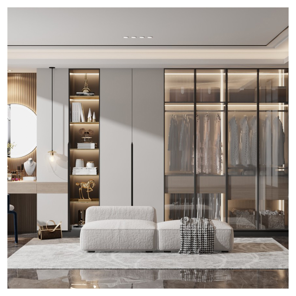 Modern Design Bedroom Wardrobe Antique Wardrobe L Shape Closet Organizer luxury Bedroom Wardrobe With Clothes Rail