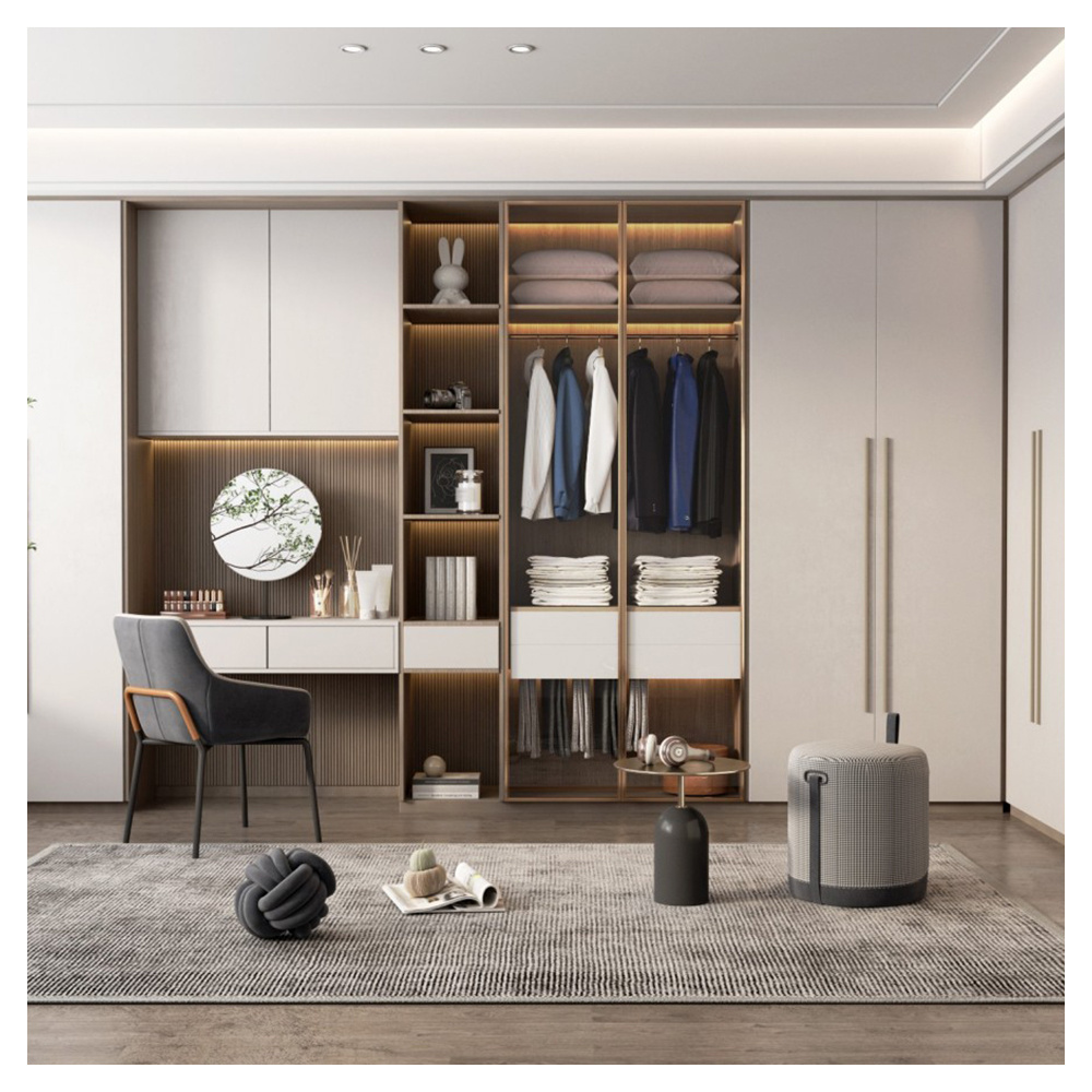 Modern Design Bedroom Wardrobe Antique Wardrobe L Shape Closet Organizer luxury Bedroom Wardrobe With Clothes Rail