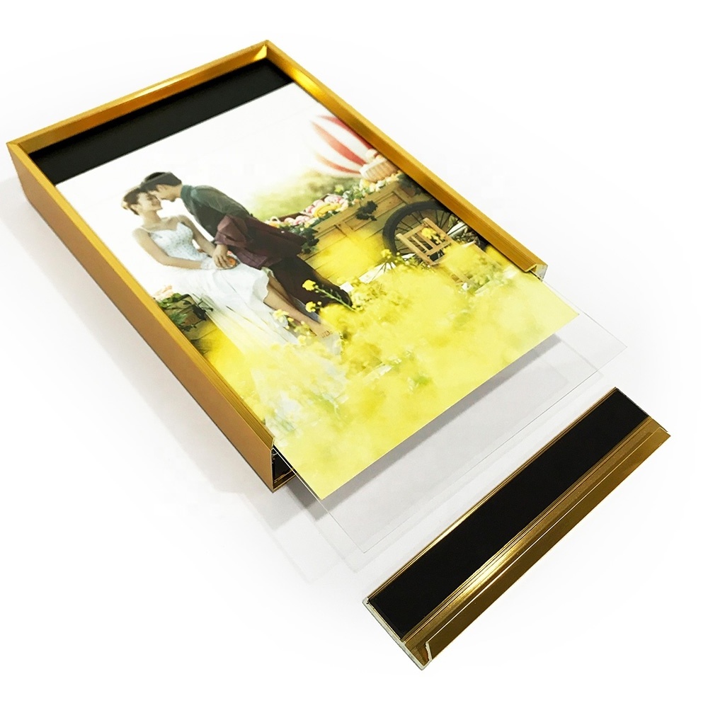 Best Sellers 4*6/5*7/6*8/8*10/A4/11*14 Panoramic Aluminium Alloy Magnetic Photo Frame Wall Art for Photo Wall