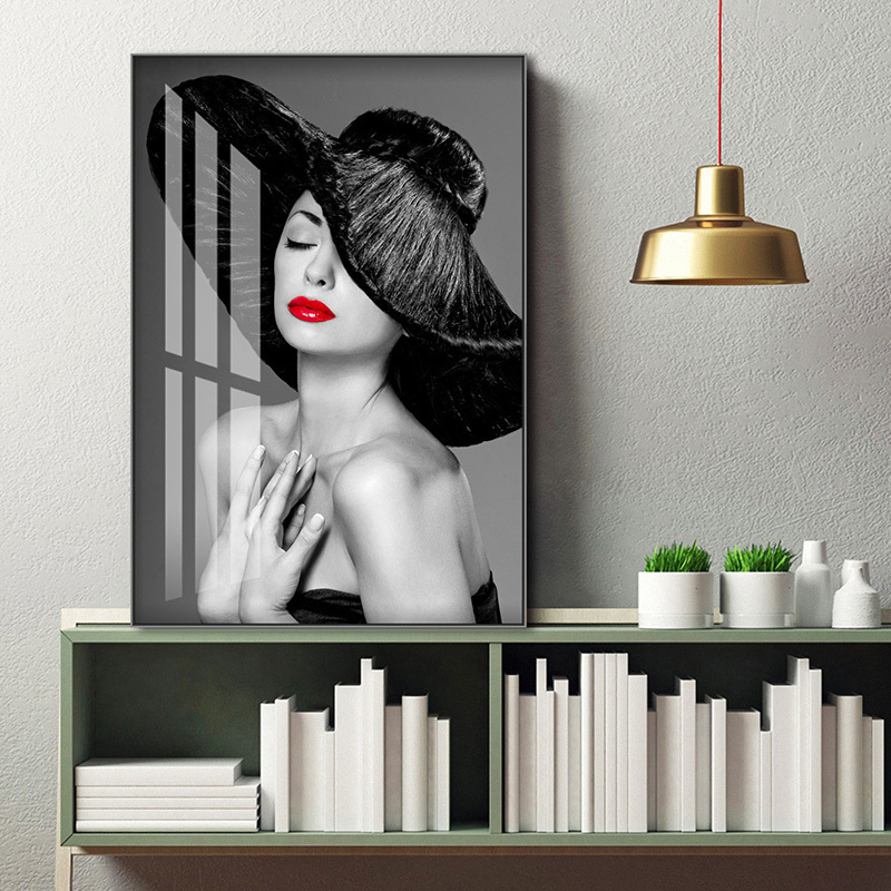 Factory Direct Price Portrait Canvas Acrylic Wall Art Home Decor Poster Framed Painting Nude Lady Decoration for hotel