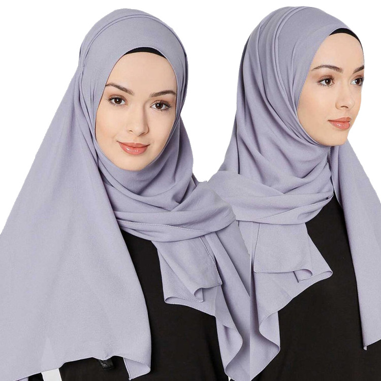 Hot Hijab Sexy Arab Dubai Lightweight 100% Chiffon Silk Scarf For Women