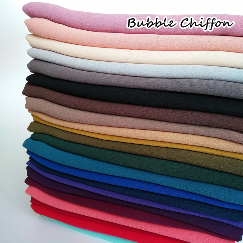 chiffon hijab women plain bubble chiffon scarf hijab wrap solid color shawls headband  hijabs scarves scarf