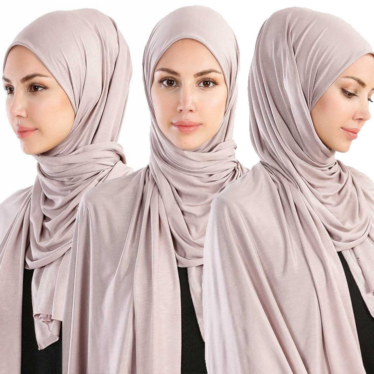 1$ Scarf Factory Wholesale Women Jersey Shawl Plain Hijab Muslim Scarf