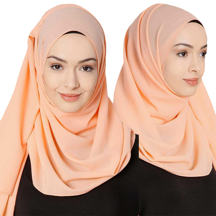 Hot Hijab Sexy Arab Dubai Lightweight 100% Chiffon Silk Scarf For Women